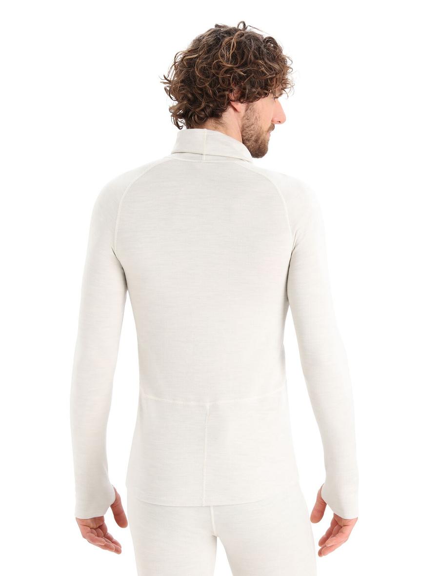 Icebreaker MerinoFine™ Long Sleeve Roll Neck Miesten Base Layers Valkoinen | FI 1343NWYB